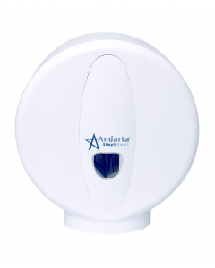 Andarta Plastic Lockable Mini Jumbo Toilet Roll Dispenser (1 x Dispenser)