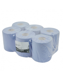 Andarta 2Ply Blue Embossed 150m Centre Feed Roll (Pack 6)