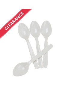 Plastic Dessert Spoons White (Box 1000)