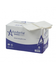 Andarta White Swing Bin Liner High Strength  13x23x30 (Box 500)