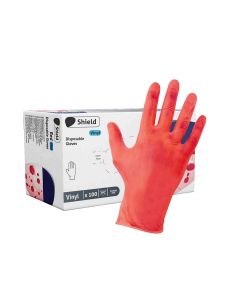 Red Powder-Free Vinyl Gloves (Box 100)