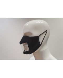 Reusable Face Mask with Vision Panel - Black (Pack of 5)