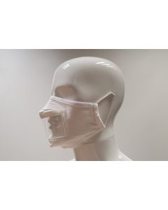 Reusable Face Mask with Vision Panel - White (Pack of 5)